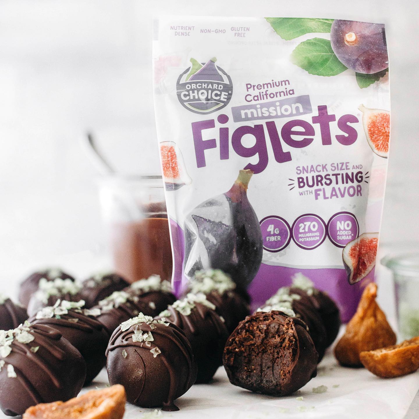 Dark Chocolate Fig Mint Truffles