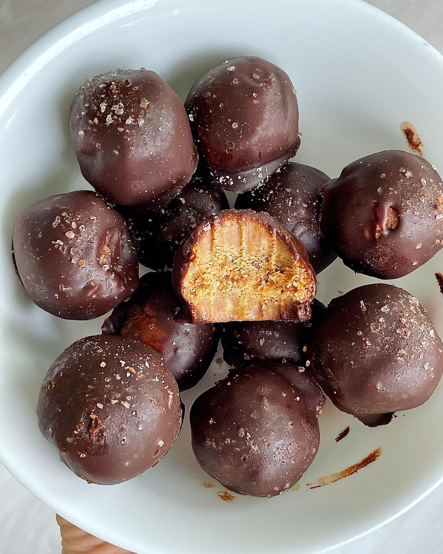 Peanut Butter Cup Protein Balls