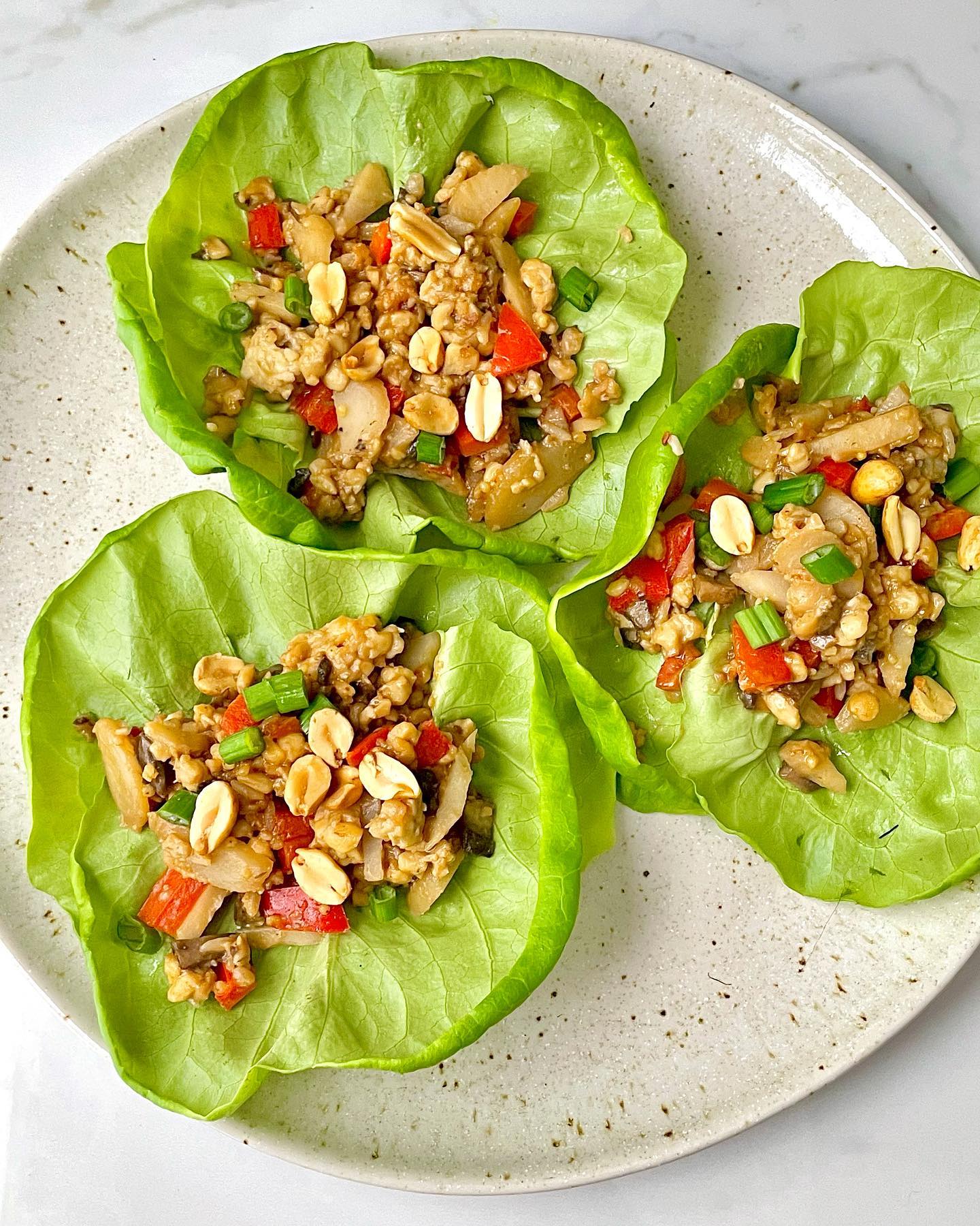 Two-Way Thai Lettuce Wraps: Chicken and Tempeh