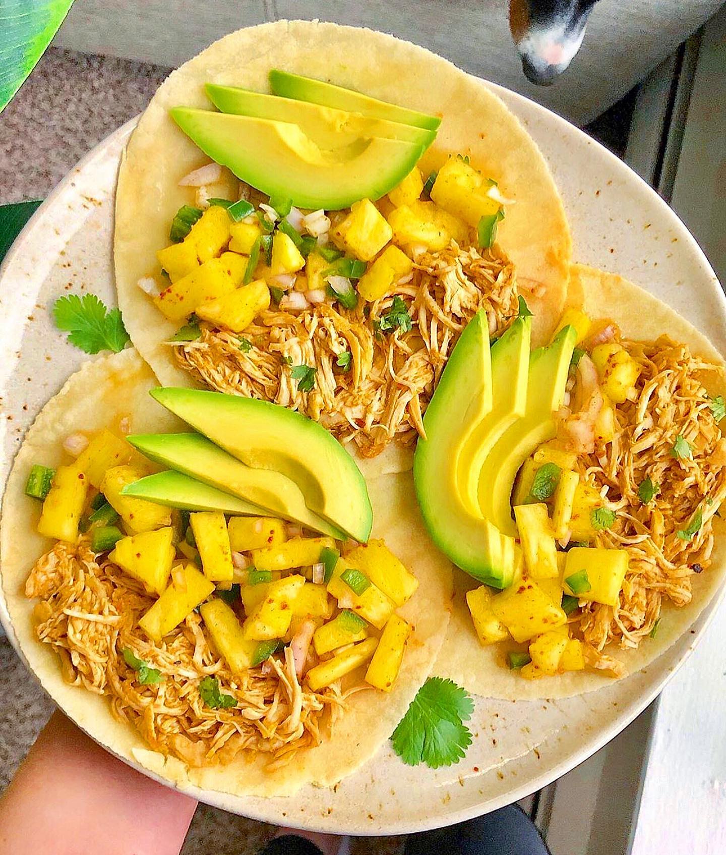 Crockpot Chicken Tacos with Pineapple Salsa