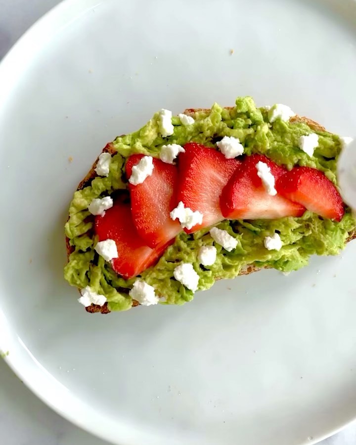 Strawberry Avocado Toast with Goat Cheese