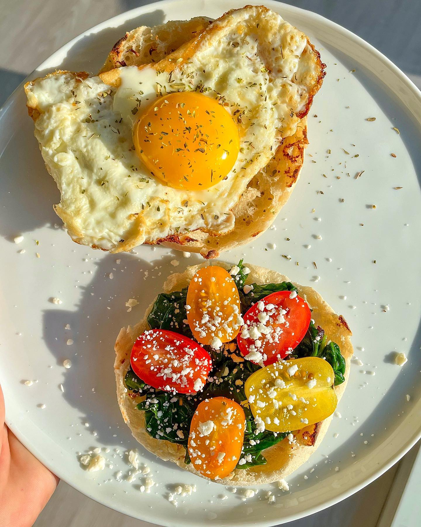 Spinach and Feta Breakfast Sandwich