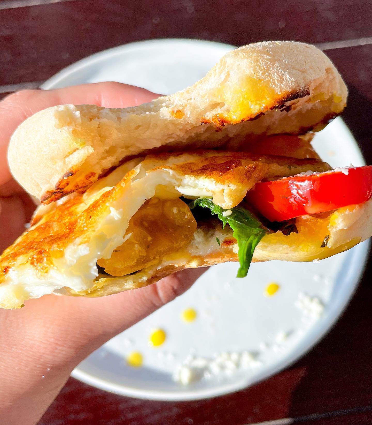 Spinach and Feta Breakfast Sandwich