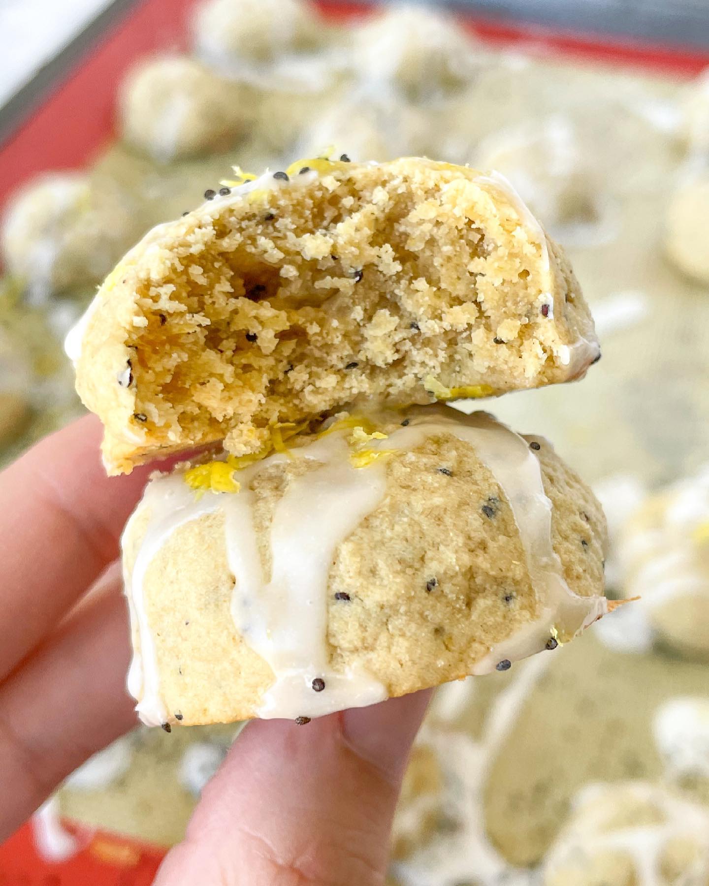 Refreshing Lemon Poppyseed Cookies with Zesty Drizzle