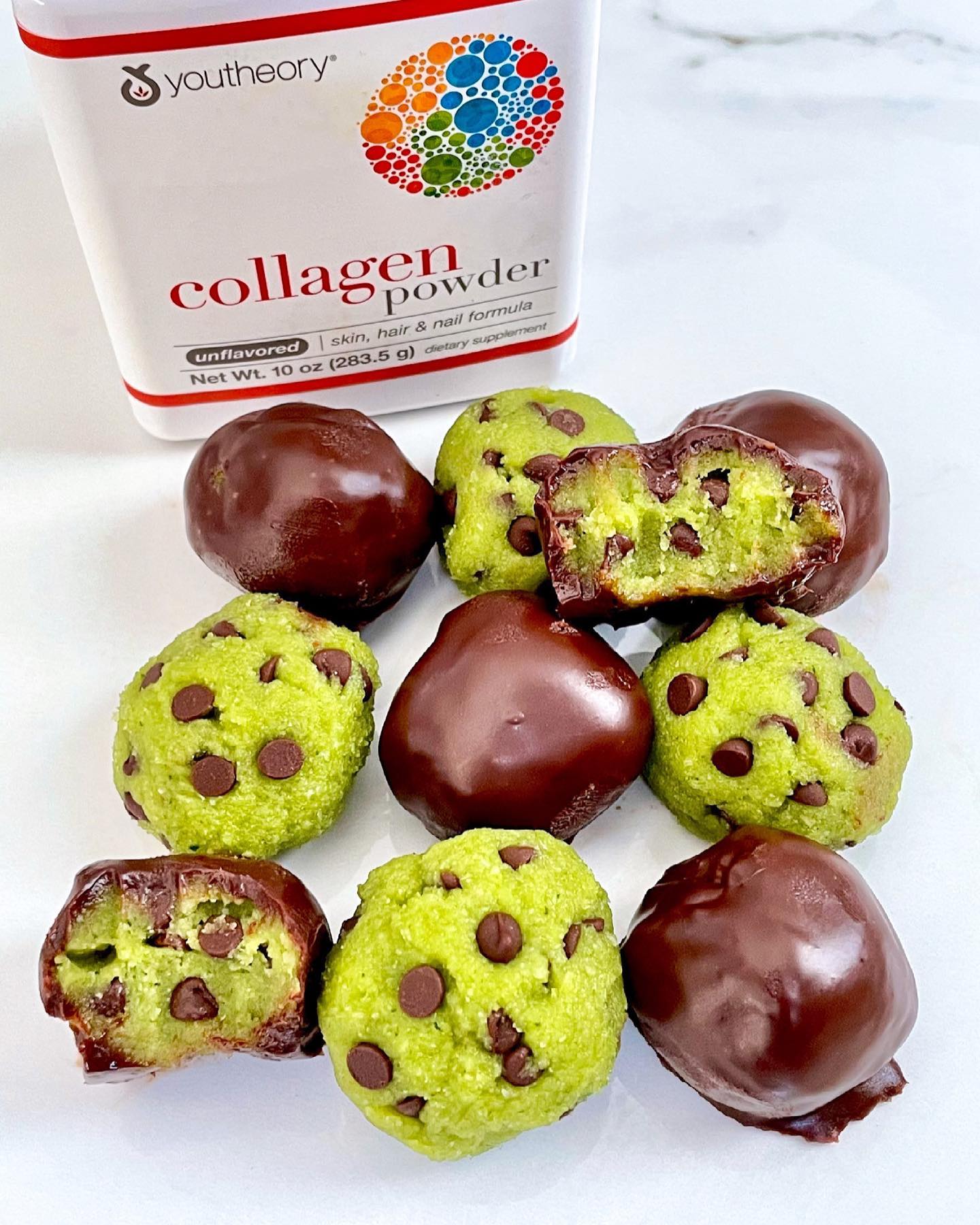 Mint Chocolate Chip Snack Bites