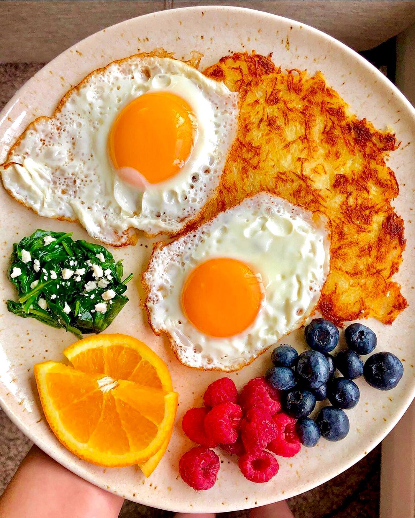 Crispy Hashbrowns and Fried Eggs Brunch