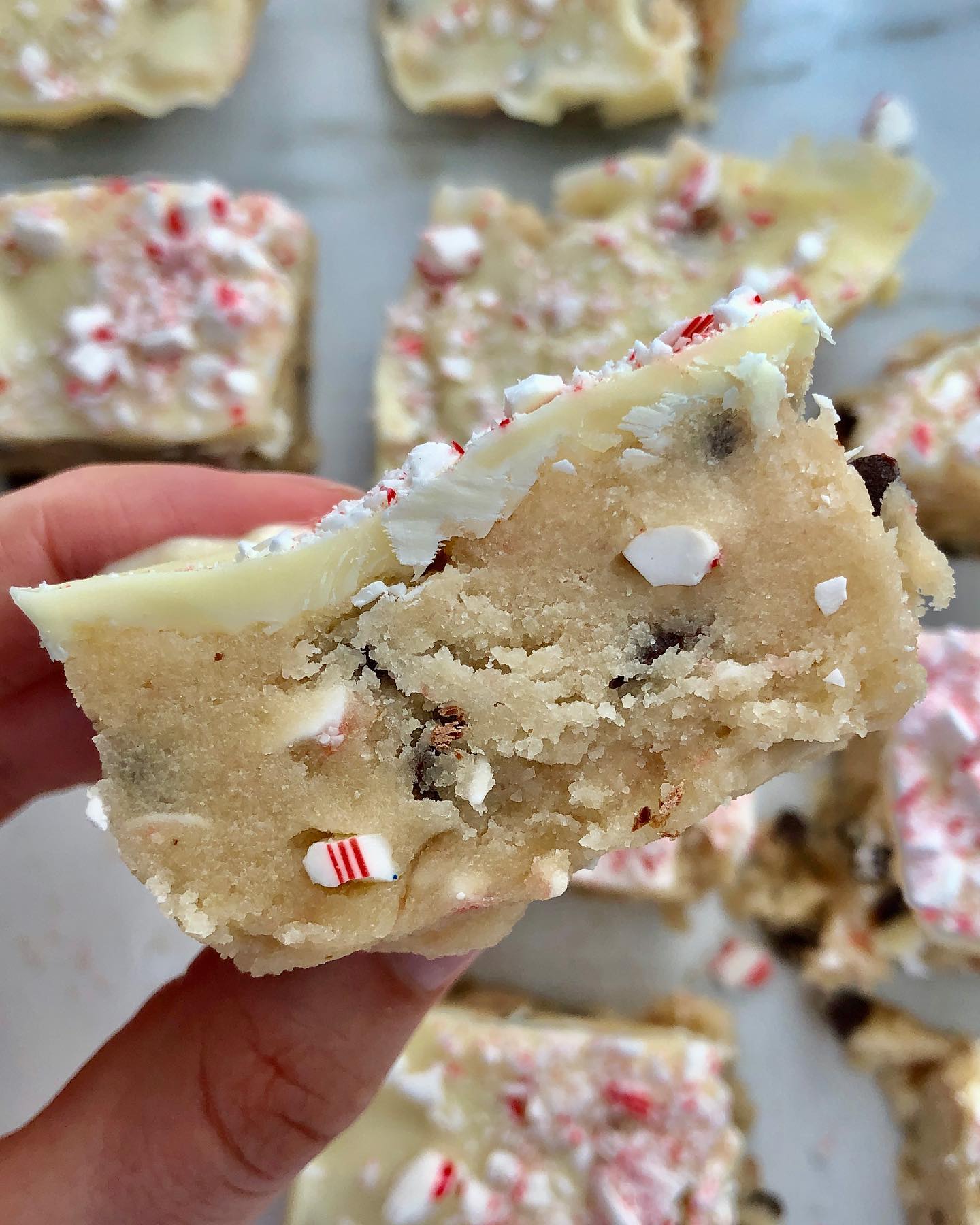 No-Bake Peppermint Cookie Dough Bars