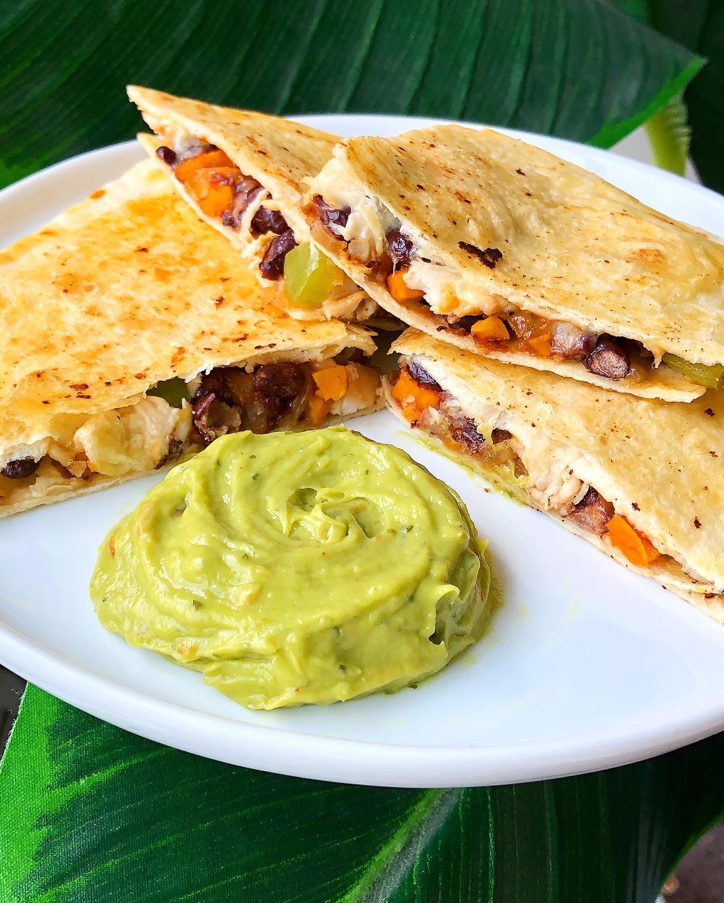 Harissa Chicken Quesadilla with Vegetables