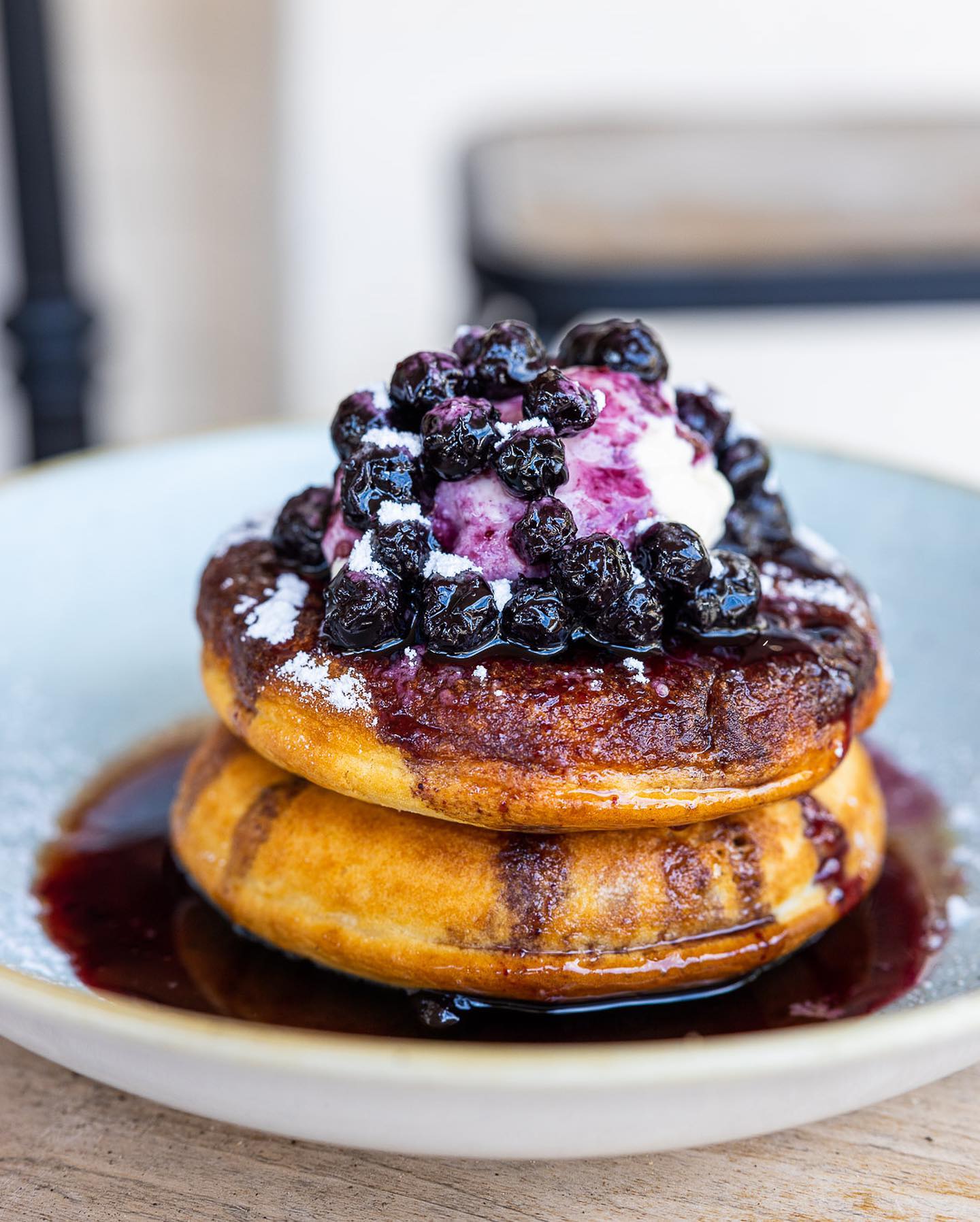 Blueberry Ricotta Pancake Stack