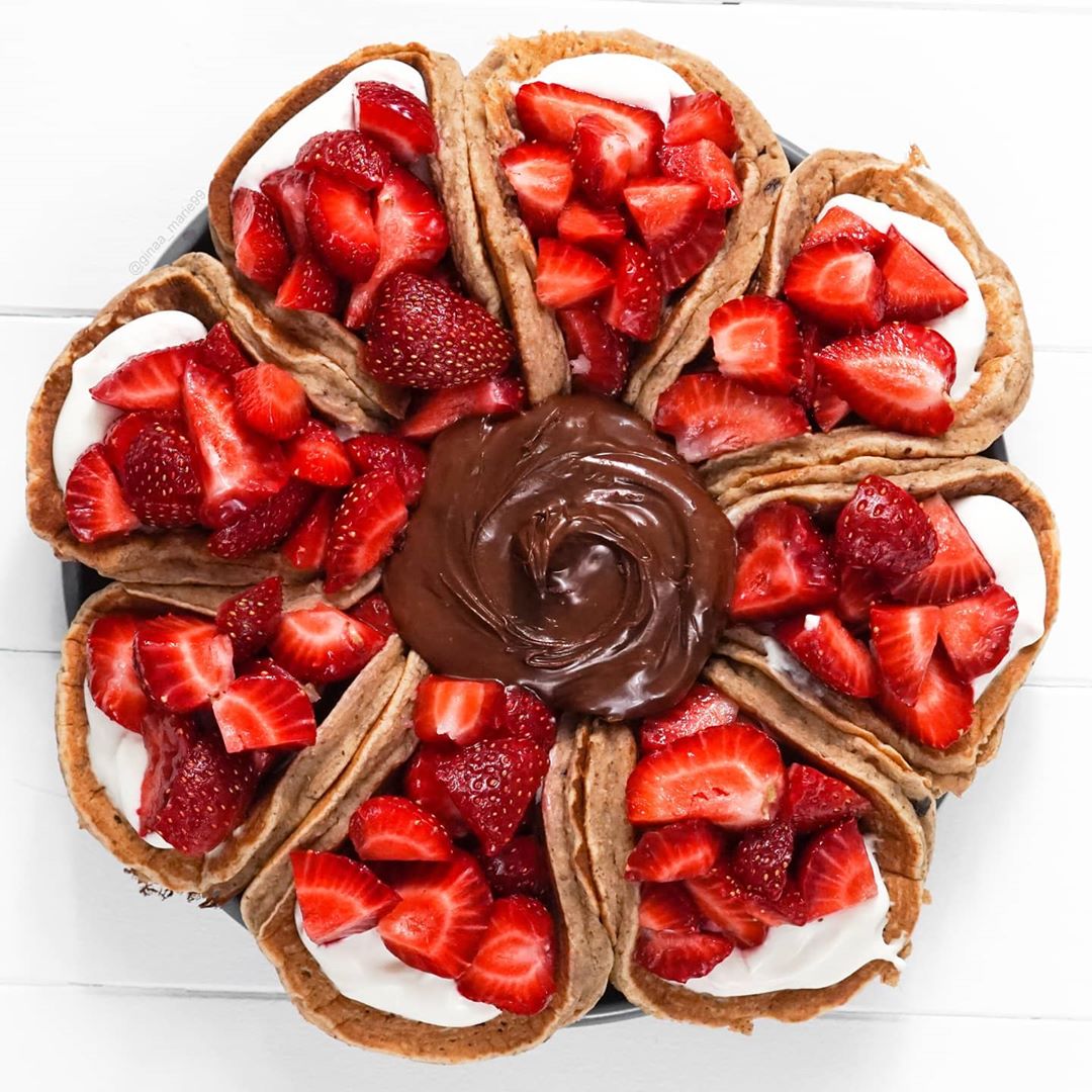 Taco Pancakes with Soy Skyr and Strawberries