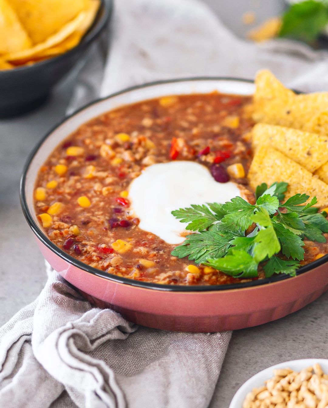 Vegan Chilli with Soy Mince and Vegetables
