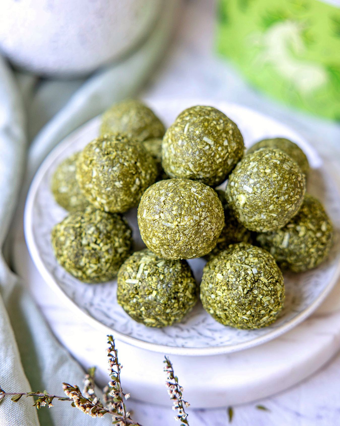 Matcha Coconut Bliss Balls
