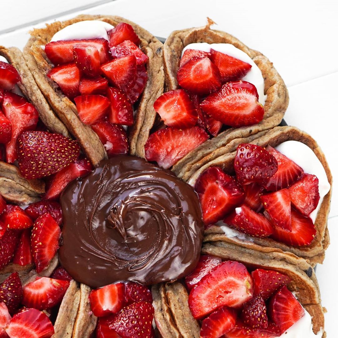 Taco Pancakes with Soy Skyr and Strawberries