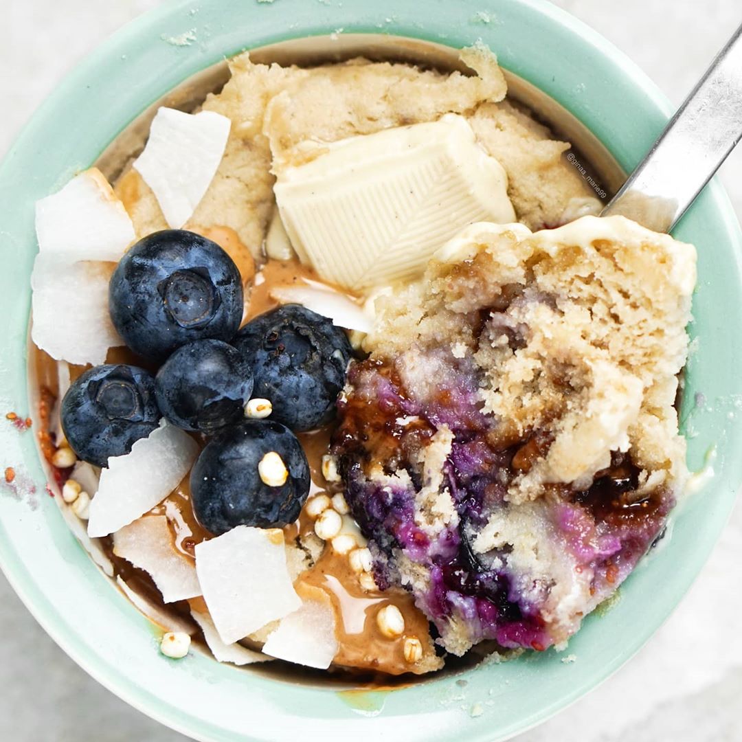 Gluten-Free Healthy Banana Blueberry Mug Cake