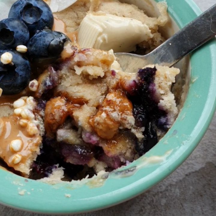 Gluten-Free Healthy Banana Blueberry Mug Cake
