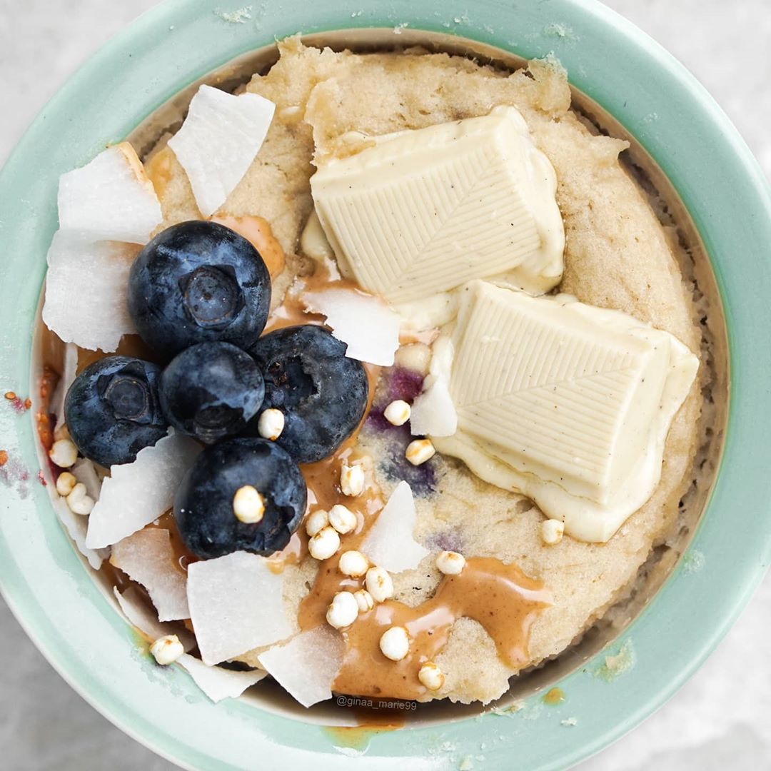 Gluten-Free Healthy Banana Blueberry Mug Cake