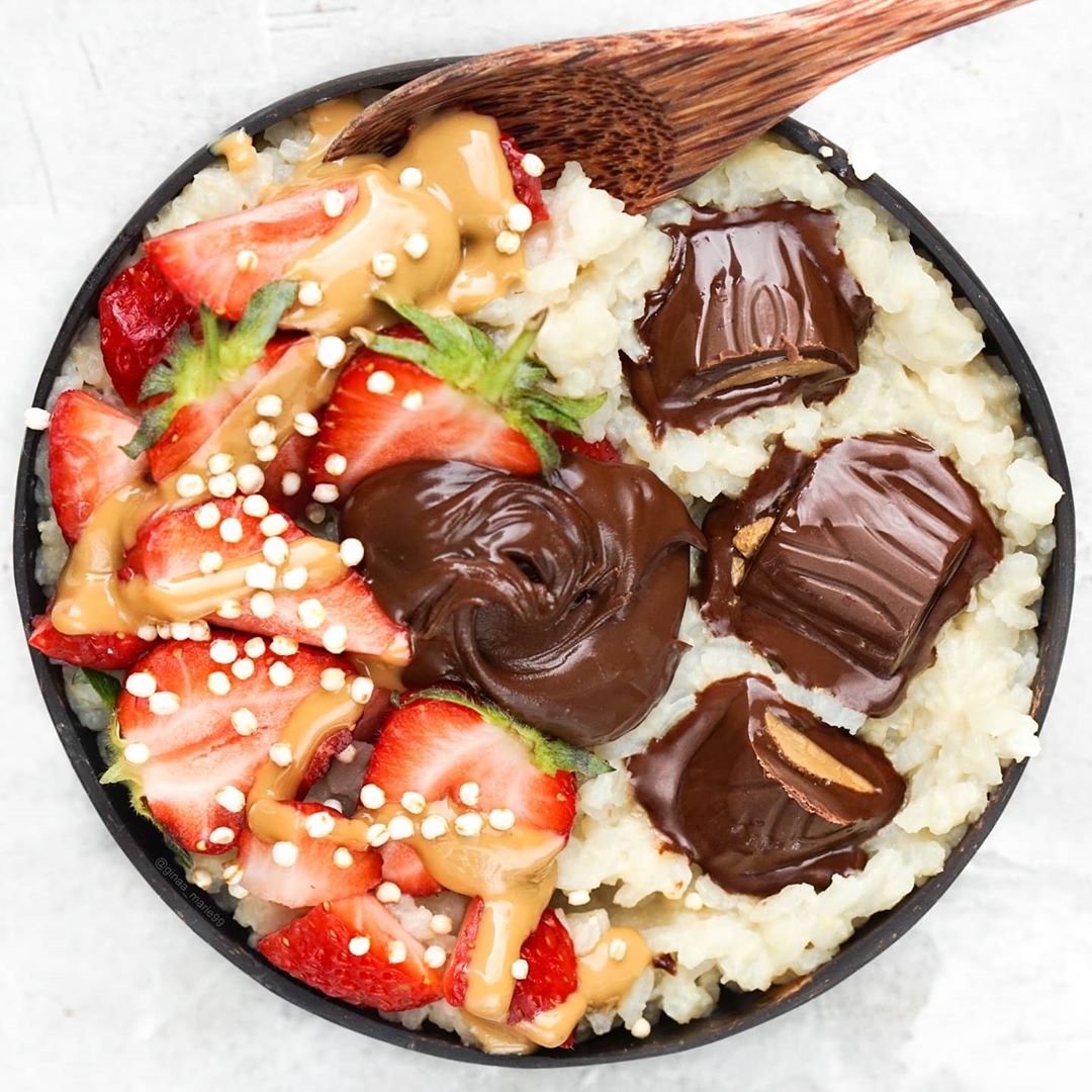 Vegan White Chocolate Protein Rice Pudding