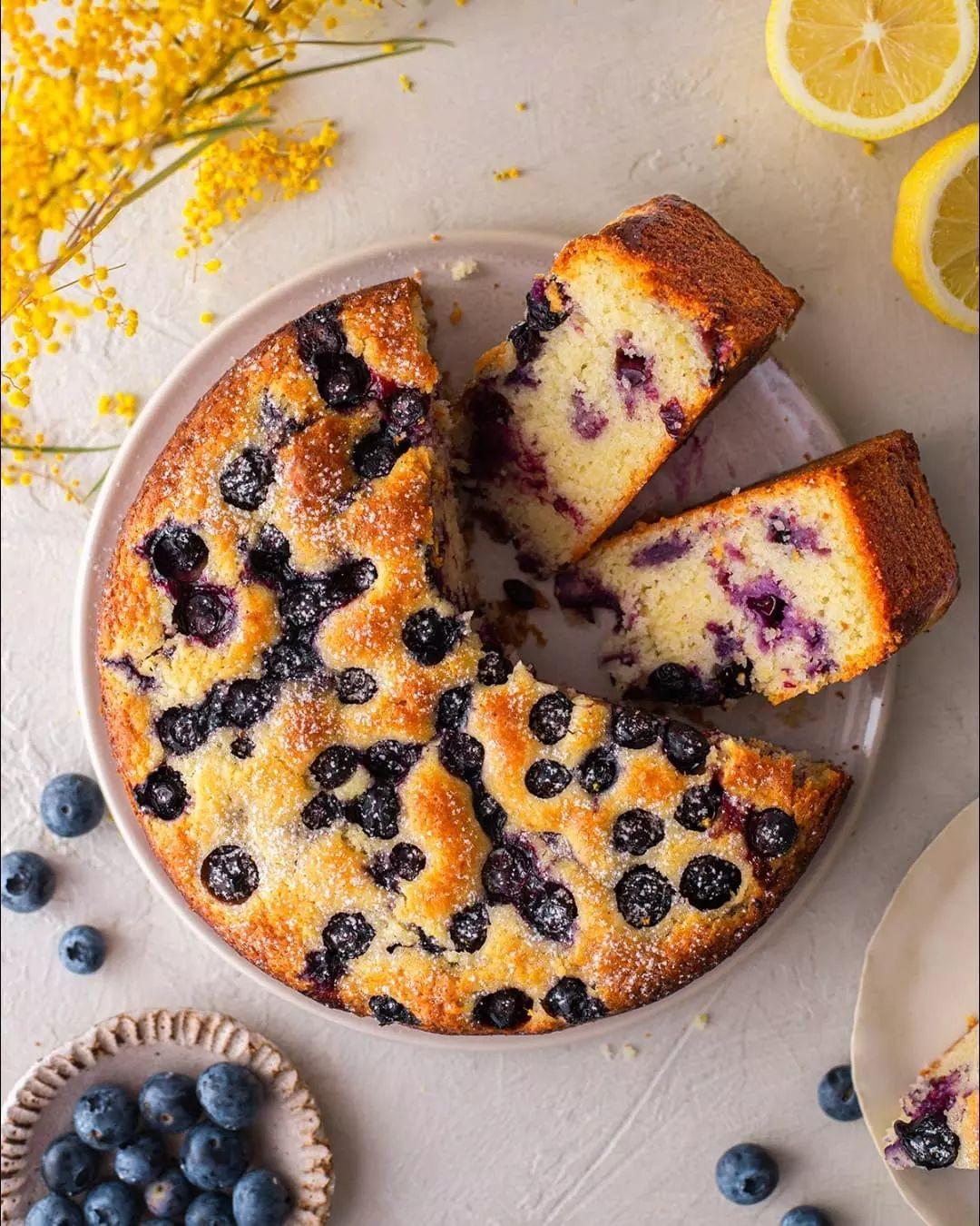 Vegan Lemon Blueberry Olive Oil Cake