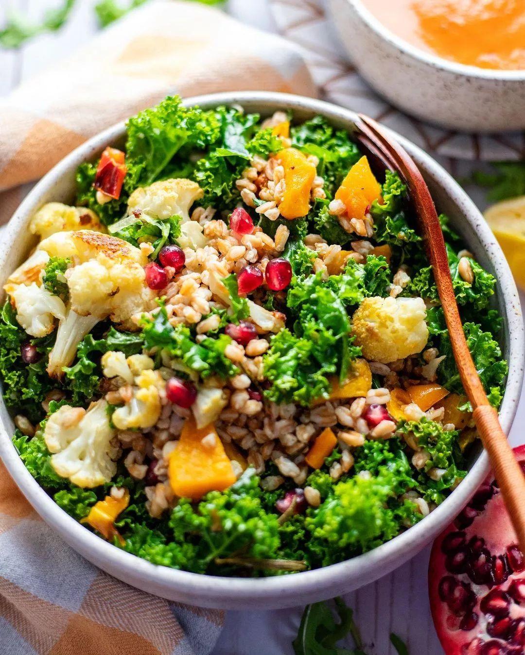 Winter Kale and Farro Salad