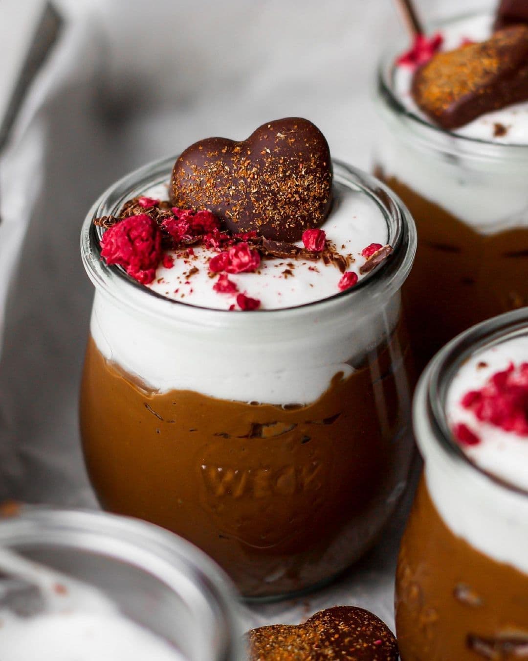 Easy Chocolate Mousse Cups with Chilli Hearts