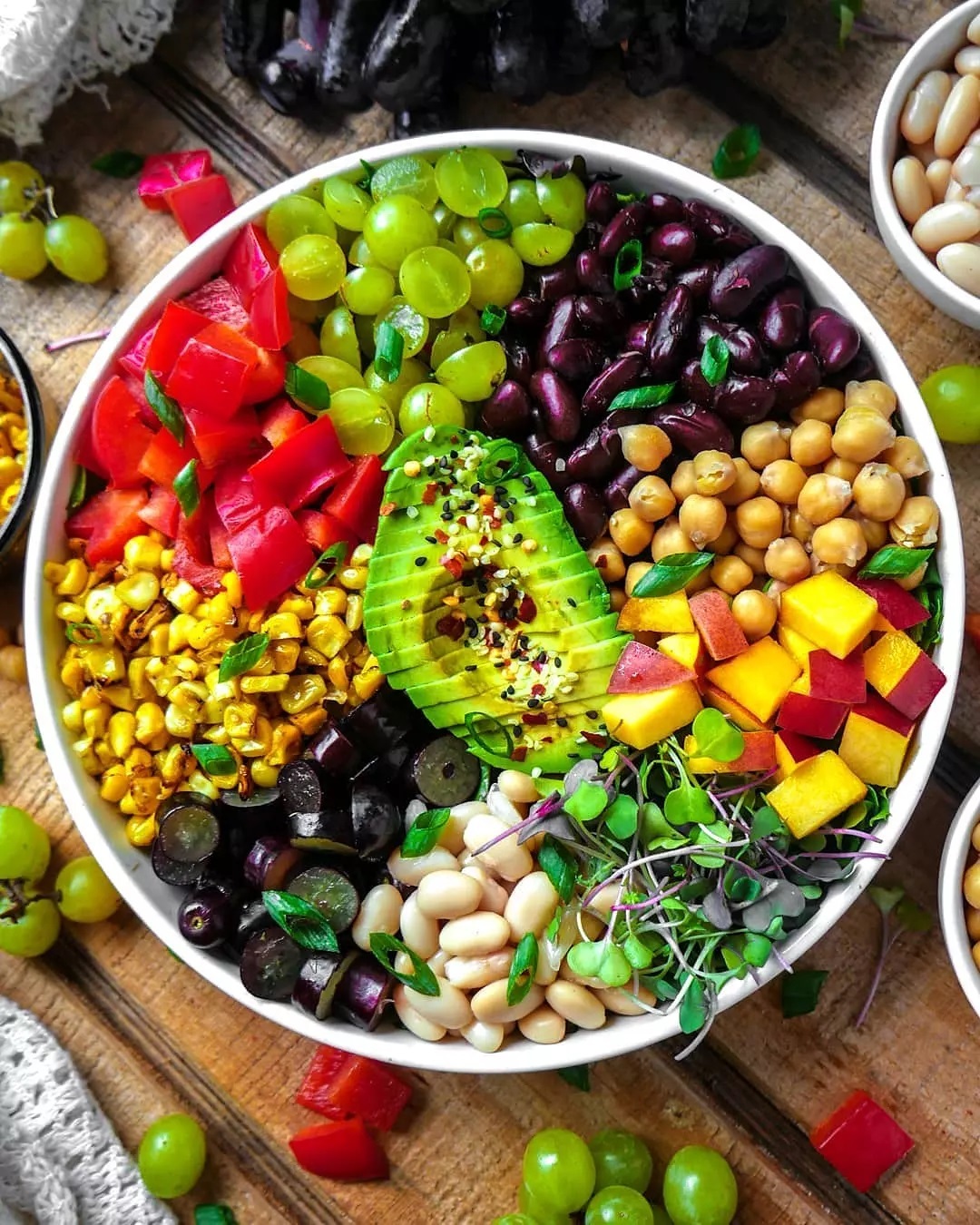 Vegan Fruits and Legumes Salad