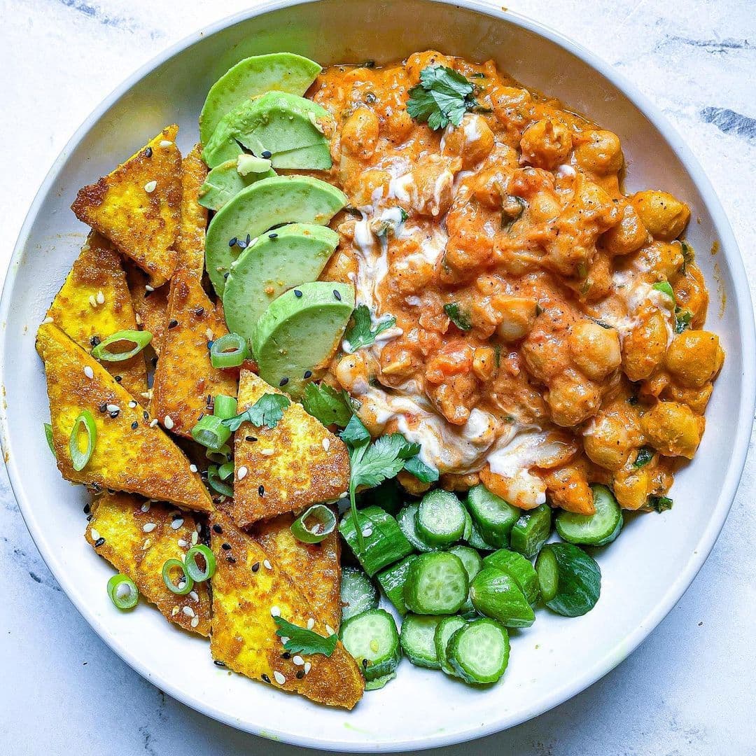 Tofu and Savory Beans Bowl