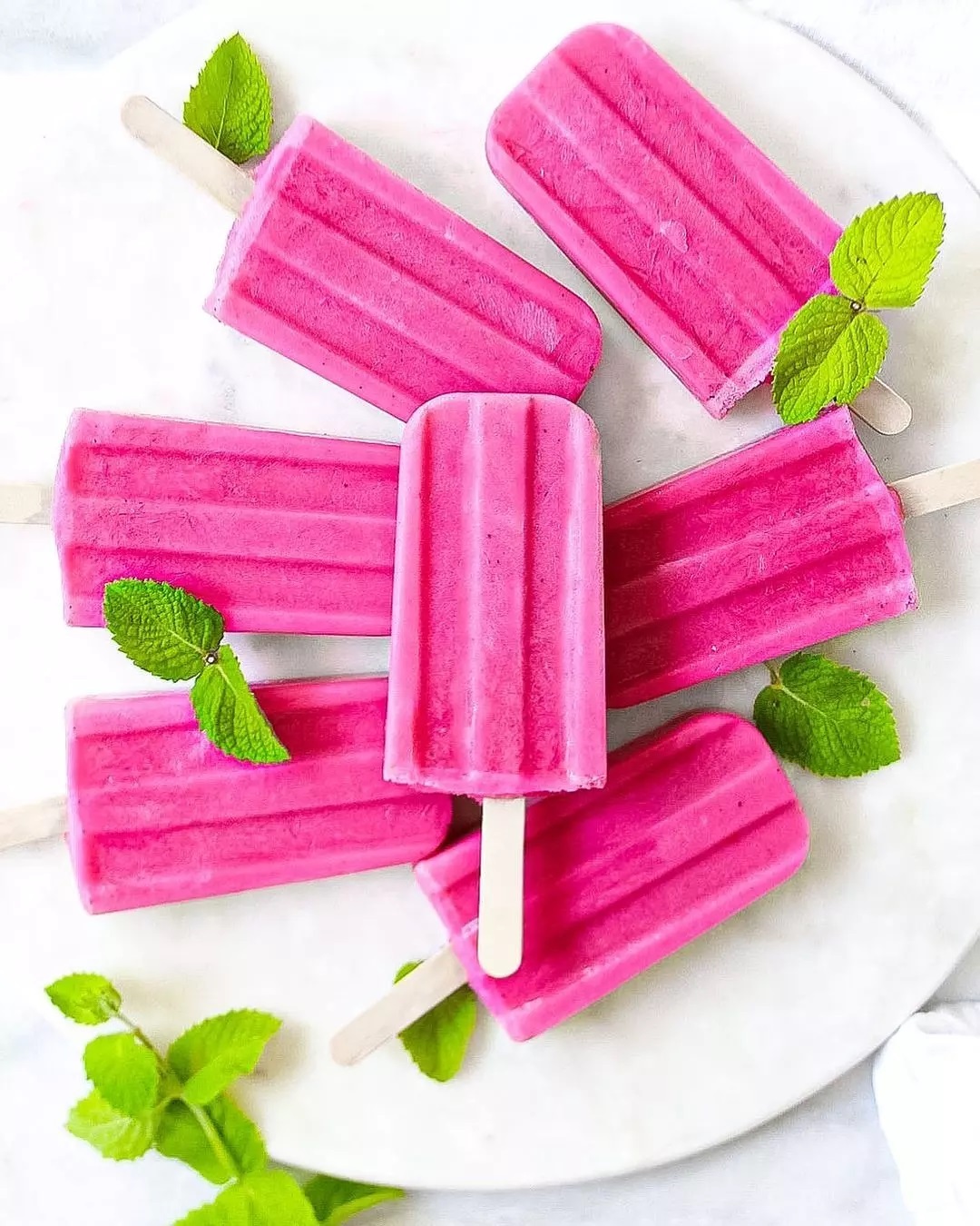 Vegan Dragon Fruit Ice Pops