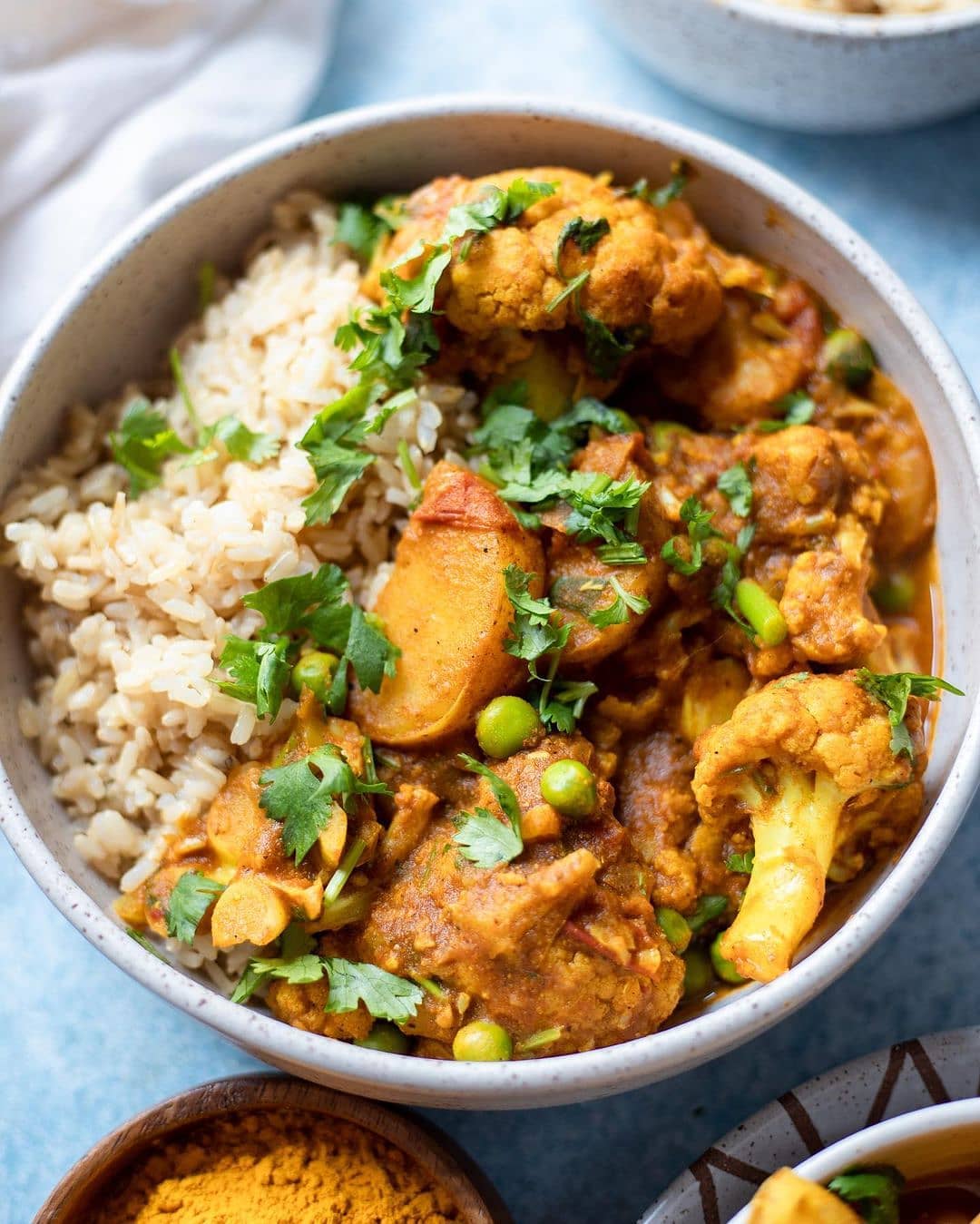 Cauliflower Potato and Pea Curry