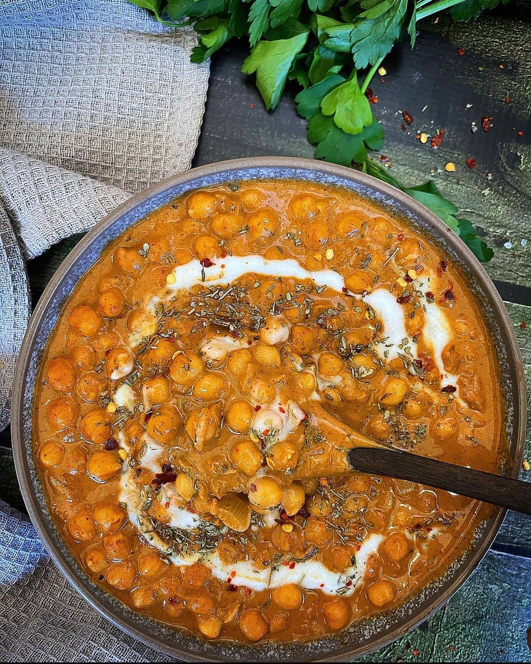Chilli Butter Chickpea Curry