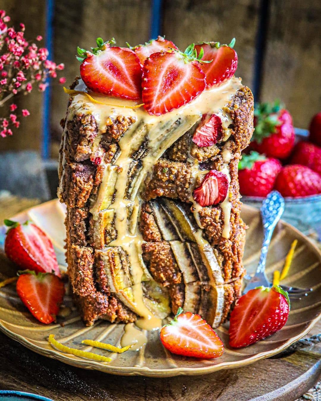 Strawberry Orange Banana Cake