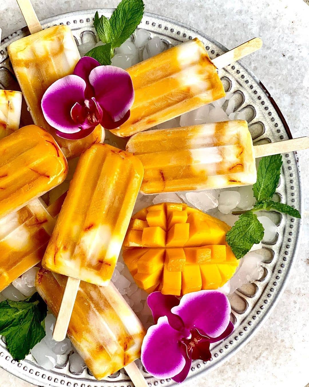 Vegan Mango Lassi Popsicles