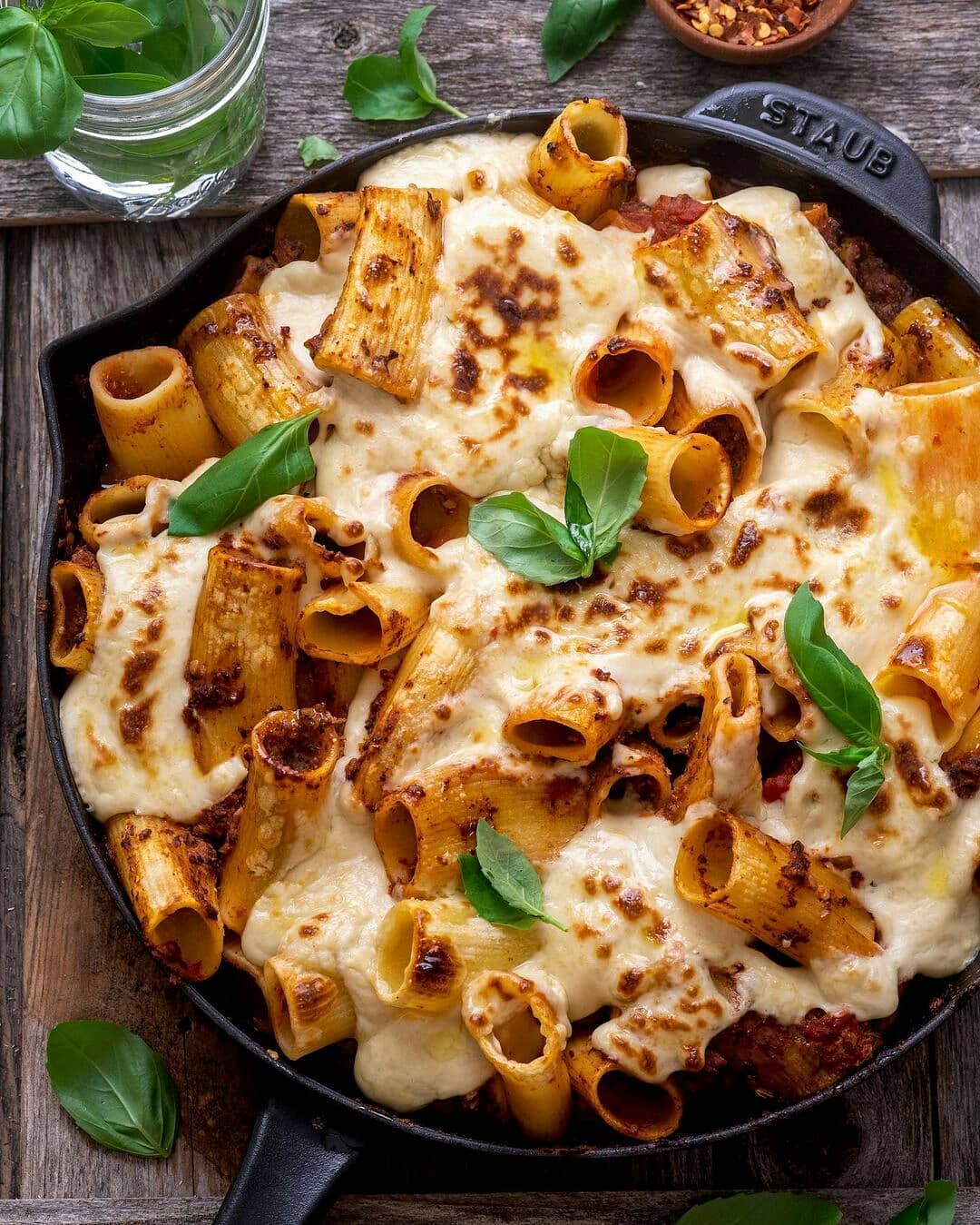 Vegan Baked Rigatoni Bolognese