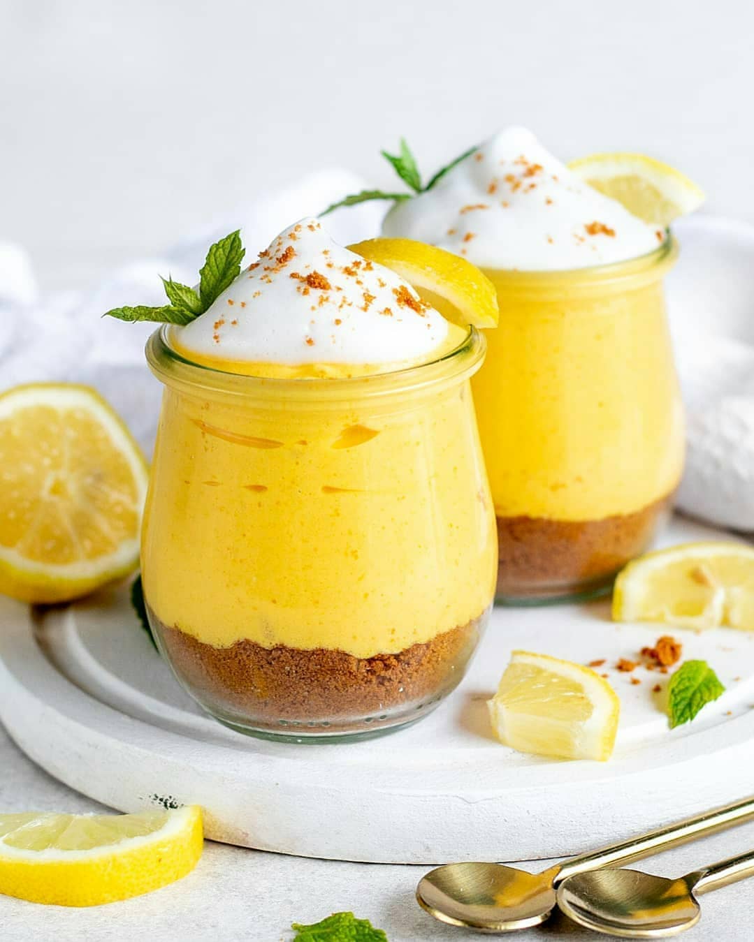 Vegan Mango Mousse with Biscuit Base