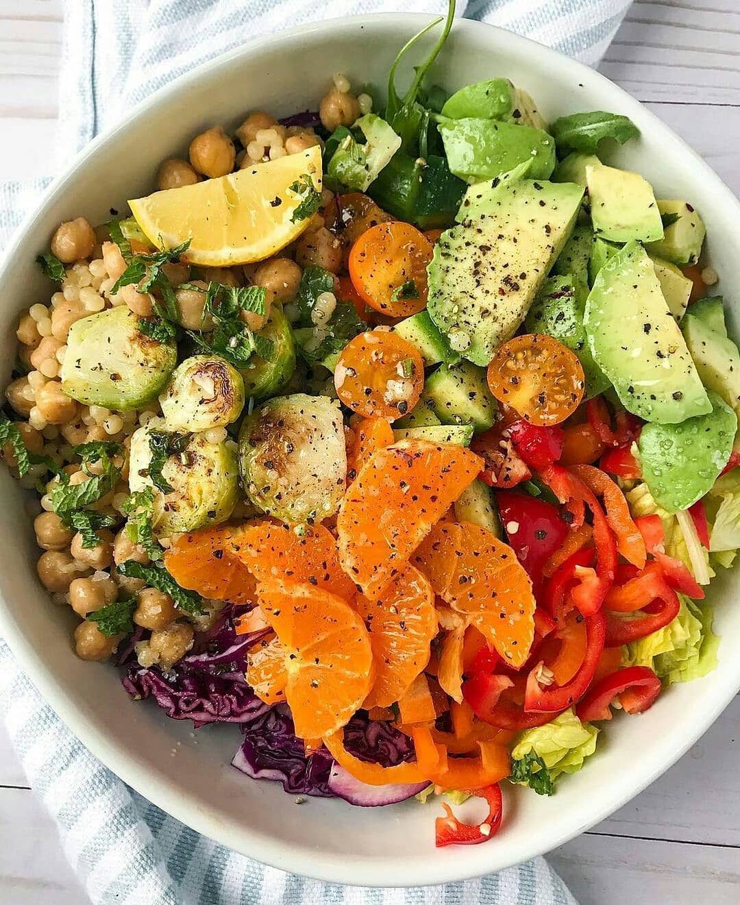 Warm Chickpea and Brussels Sprout Couscous Salad