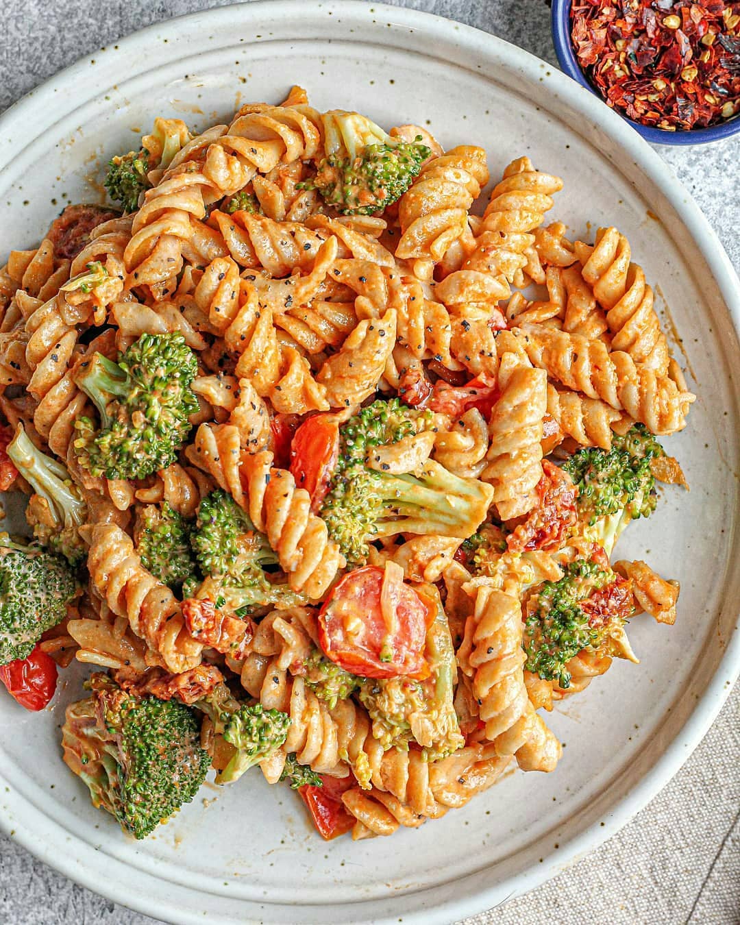 Creamy Tomato Pasta with Broccoli
