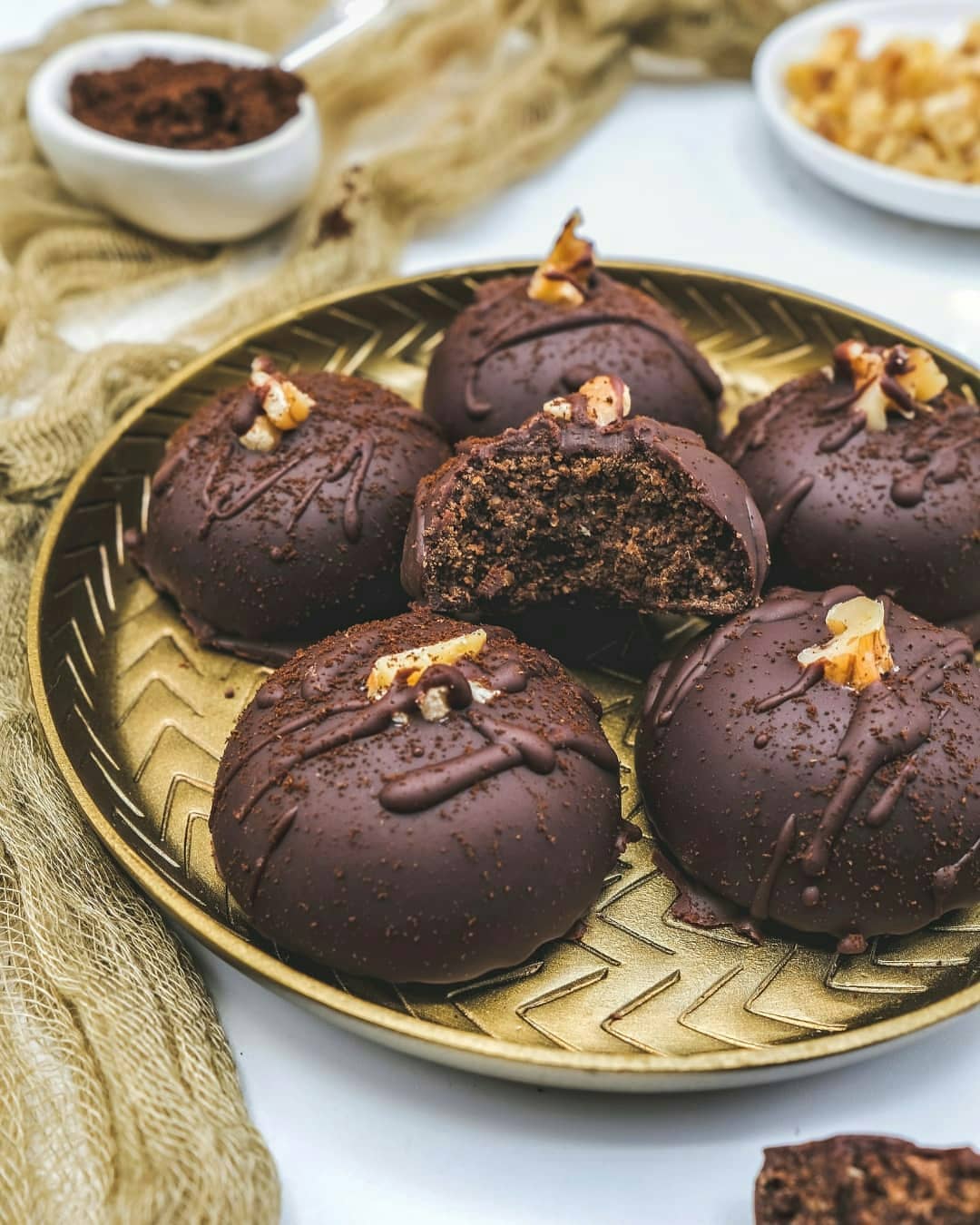 Vegan Walnut Mocha Protein Balls