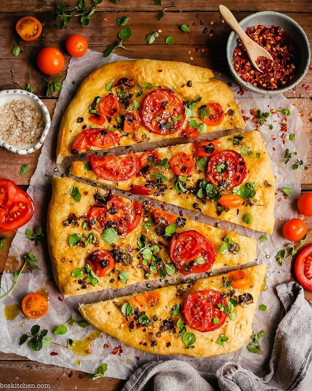Tomato and Oregano Focaccia