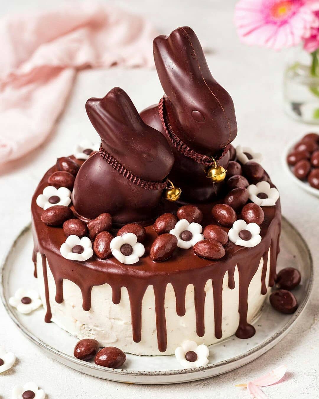 Vegan Easter Cake with Chocolate Ganache