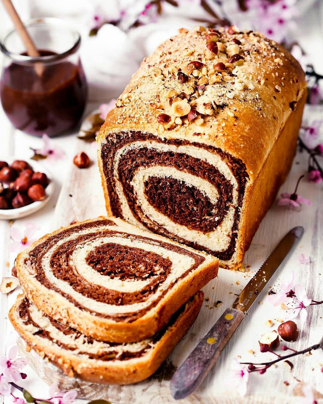 Fluffy Vegan Brioche with Nutella Swirl