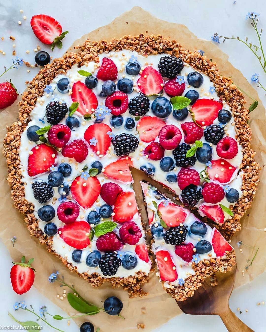 Berry Granola Breakfast Pizza