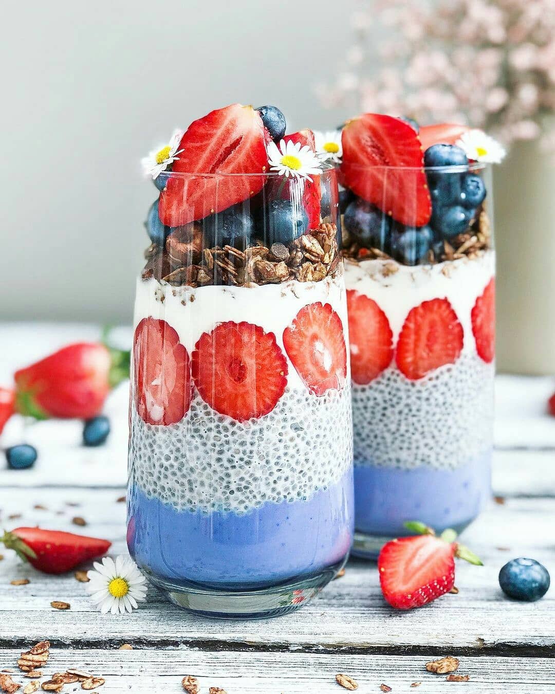 Vegan Butterfly Pea Chia Parfait