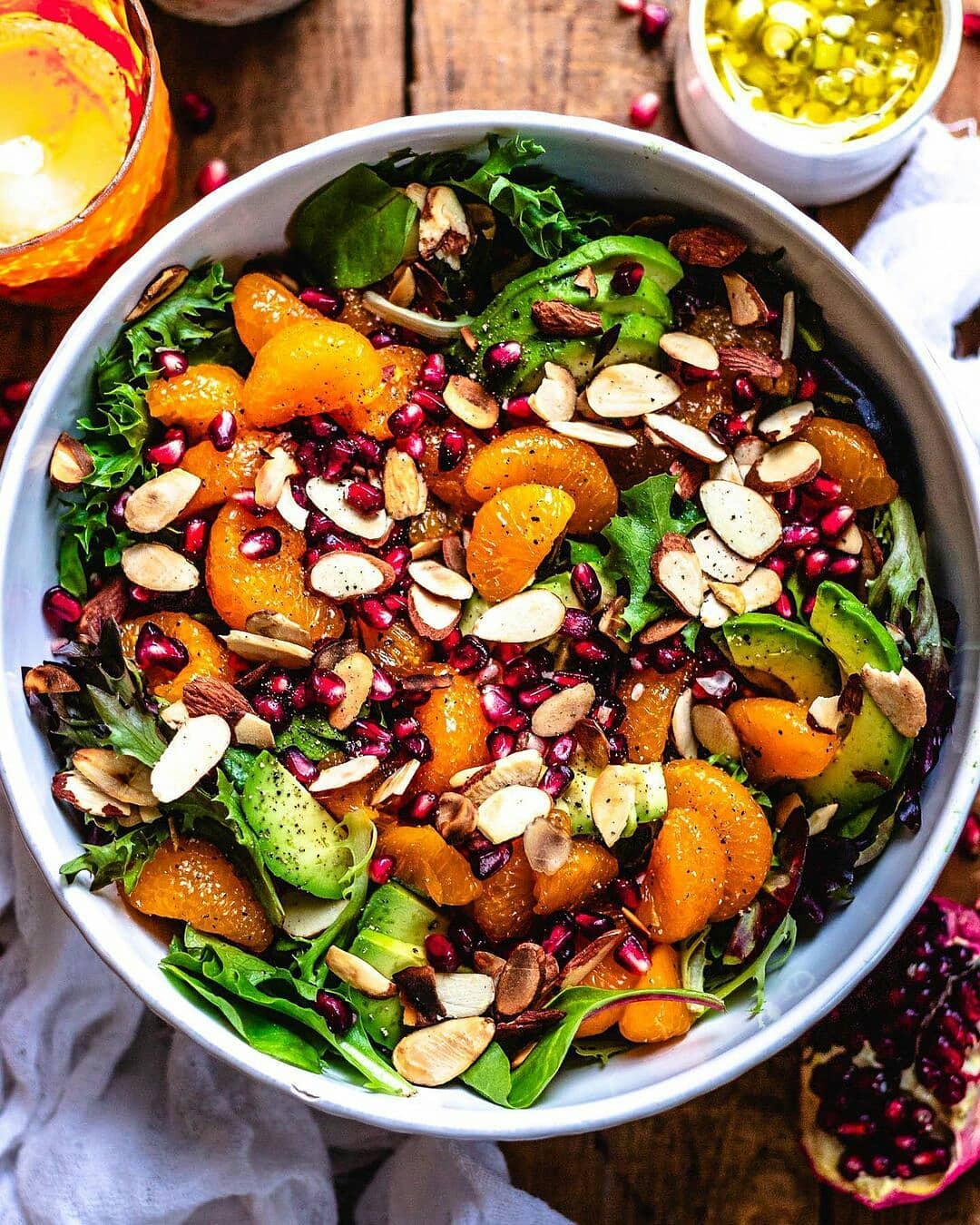 Holiday Salad with Pomegranate and Orange Vinaigrette