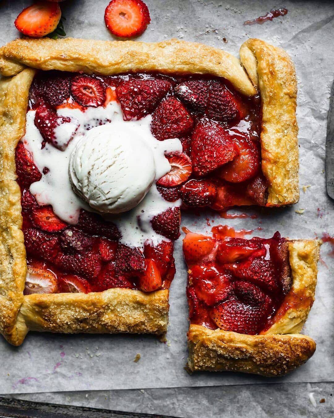 Strawberry and Vanilla Galette
