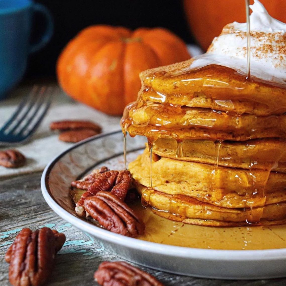 Homemade Pumpkin Spice Pancakes