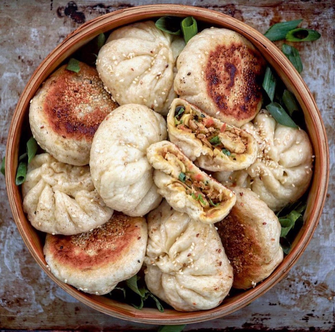 Pan Fried Bao Buns