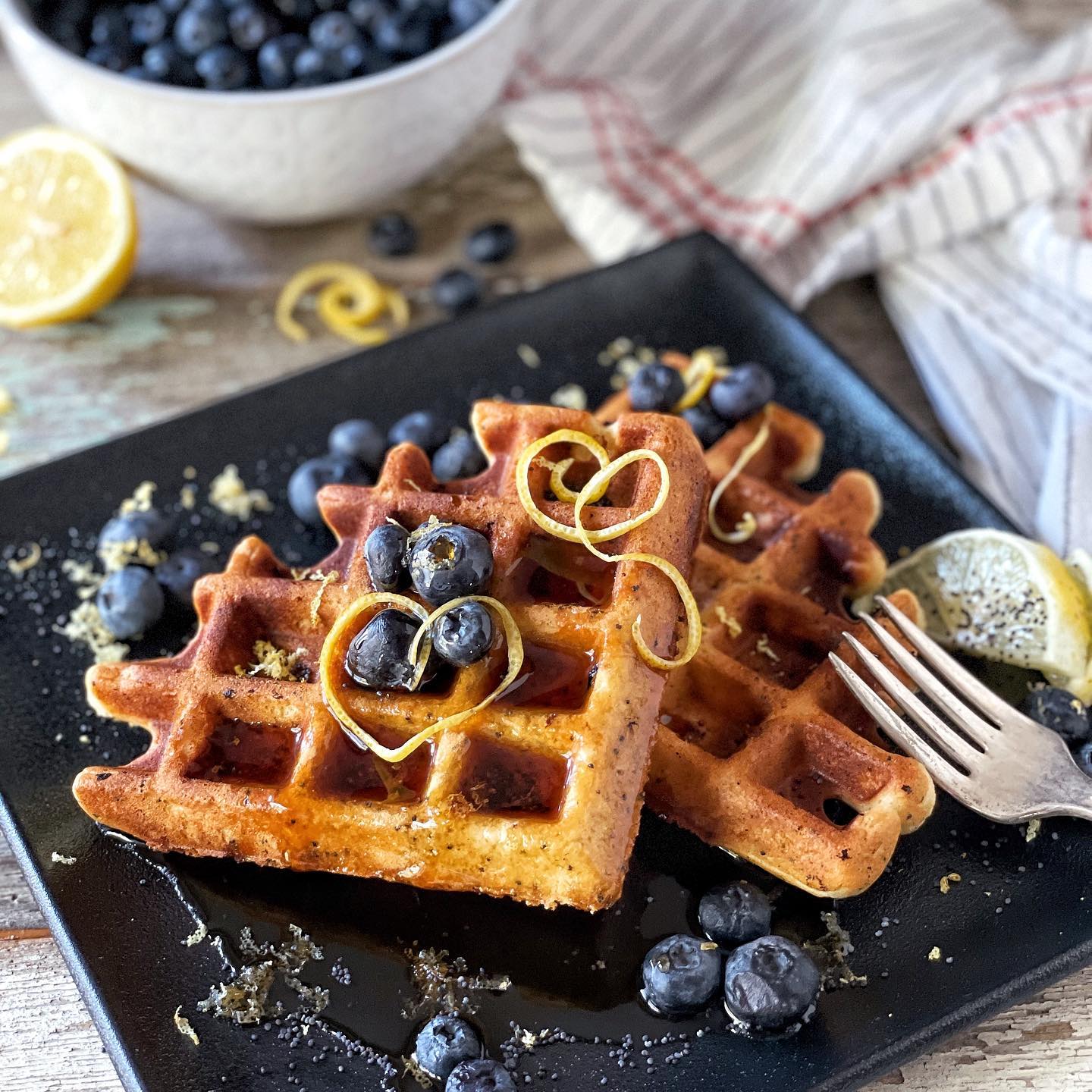 Homemade Vegan Yeasted Waffles