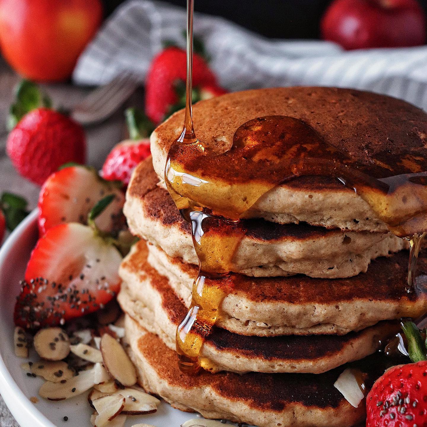 Whole Wheat and Oat Pancakes
