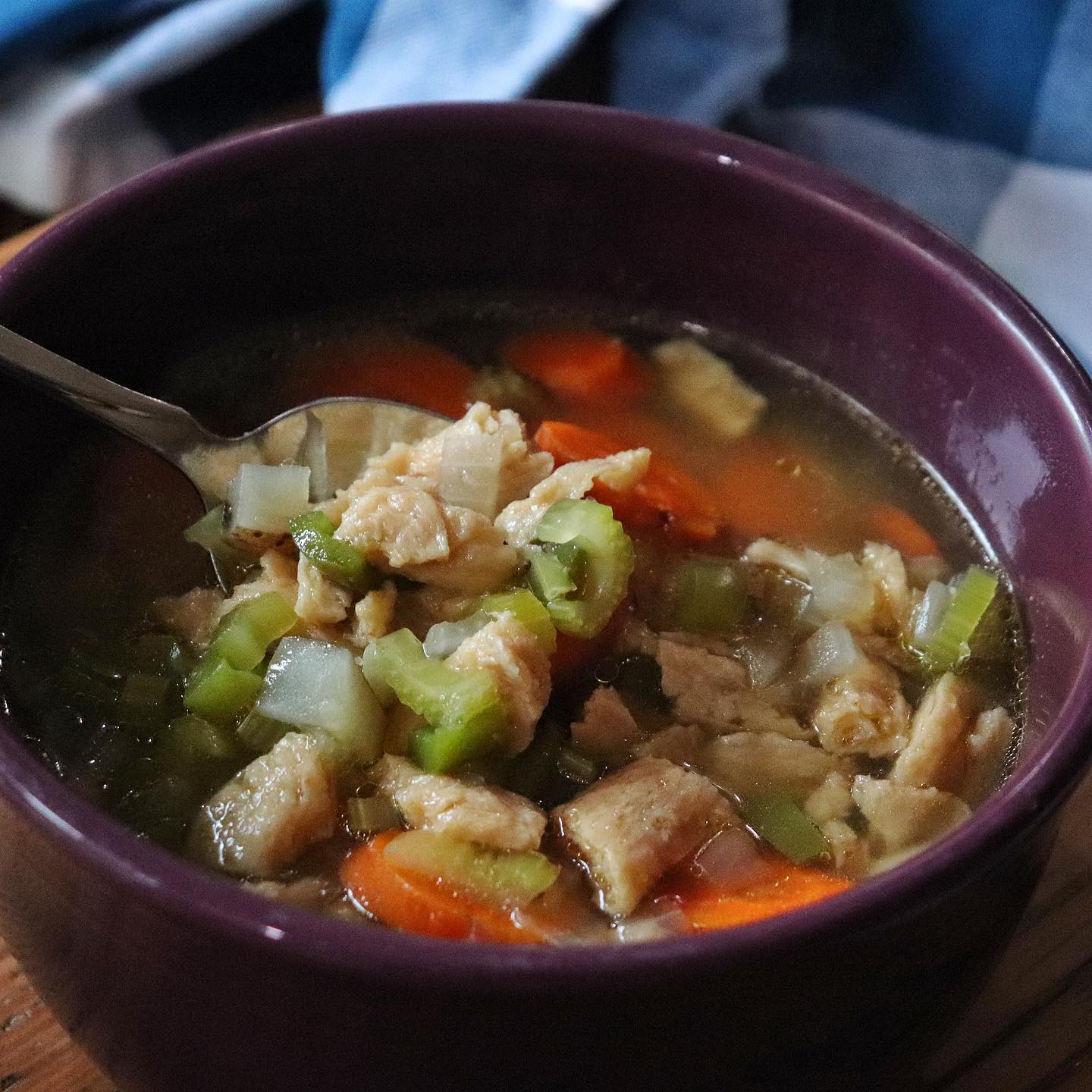 Veggie Soup with Soy Curls
