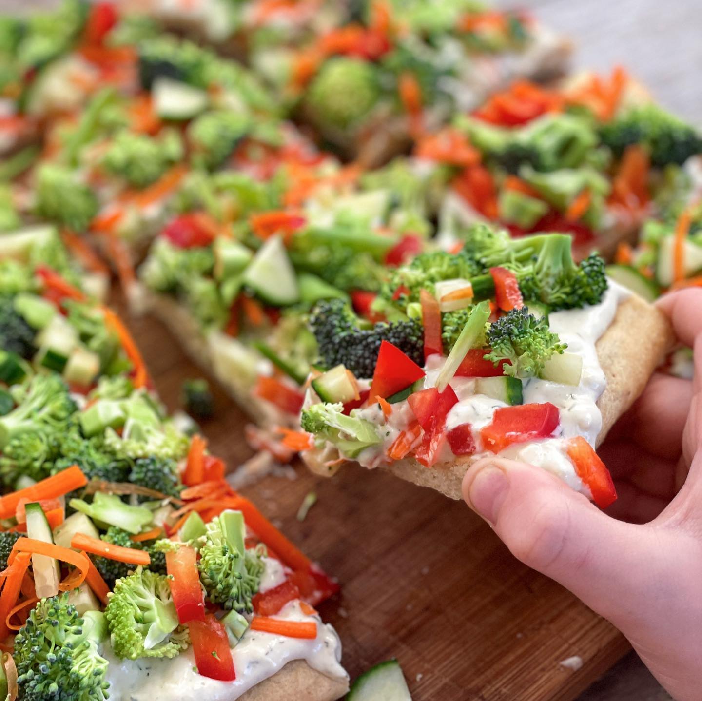 Vegan Raw Veggie Flatbread