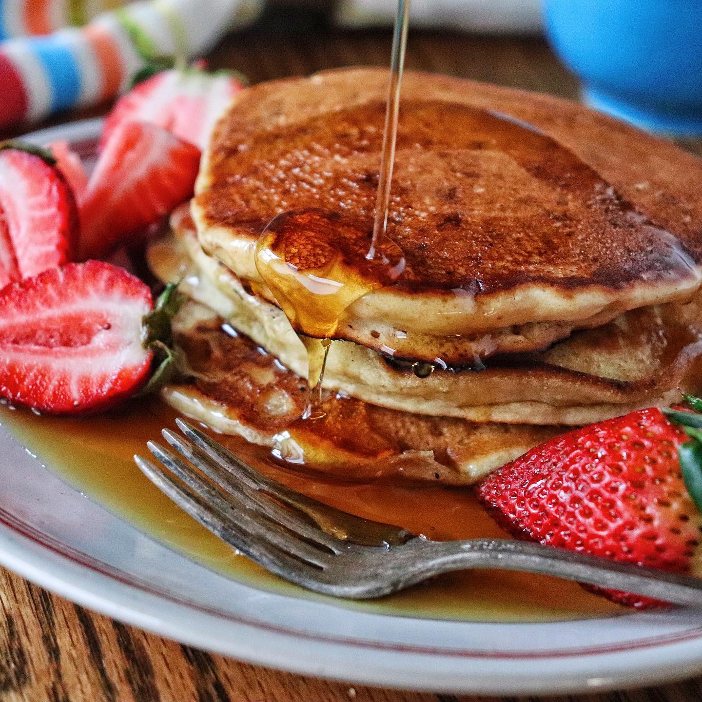 Fluffy Vegan Diner-Style Pancakes